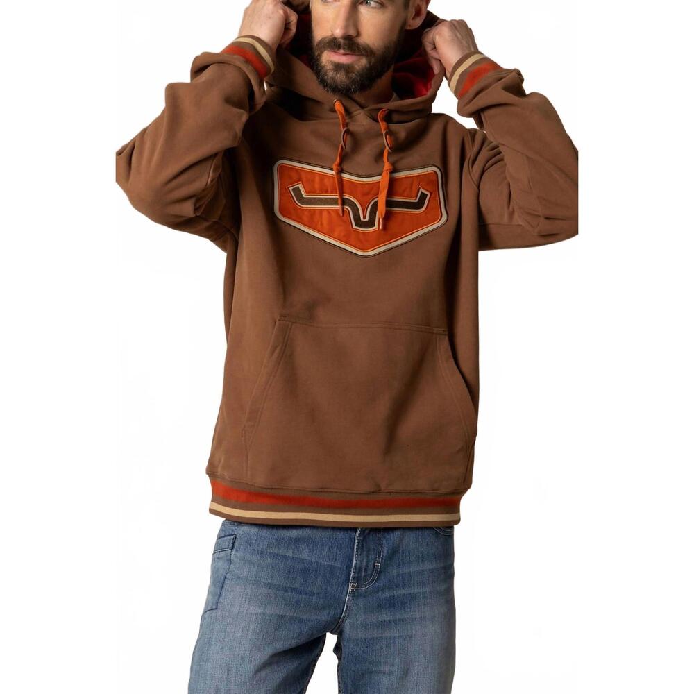 NEW KIMES RANCH men's cannons hoodie in brown